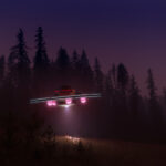 Illustration of what a UFO might look like (Canva)