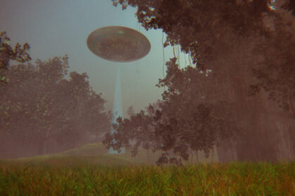 Illustration depicting what a UFO might look like (Canva)