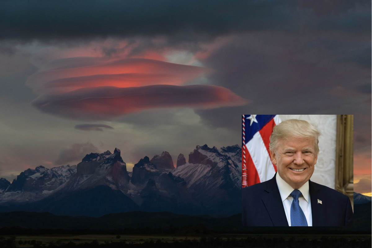 Trump answered questions about UFOs. (Stencil/Gov)