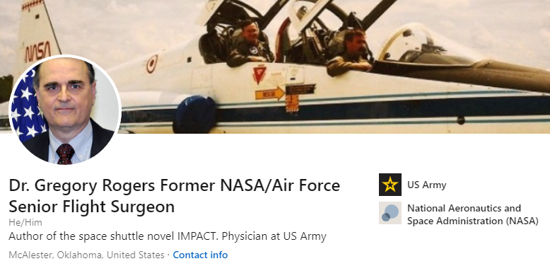 Dr. Gregory Rogers Former NASA/Air Force Senior Flight Surgeon